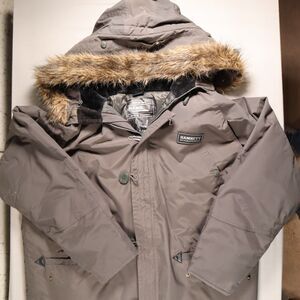 Standard Issue Mens Parka Size XL Hood Zip Up Pockets Hamnett Style.Life.Denim